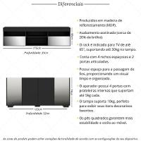 Rack Para Tv Até 65 Polegadas 2 Portas Com Aparador 4 Portas E Espelhos Multimóveis Mp1096 Preto - 5