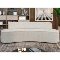 Sofá 2 Lugares Para Sala De Estar Living 150cm Koane D06 Bouclê Creme - Mpozenato - 2