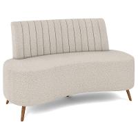 Sofá 2 Lugares Para Sala Living 160cm Pés Palito Tamar K04 Bouclê Bege - Mpozenato - 1