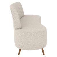 Sofá 2 Lugares Para Sala Living 160cm Pés Palito Tamar K04 Bouclê Bege - Mpozenato - 6