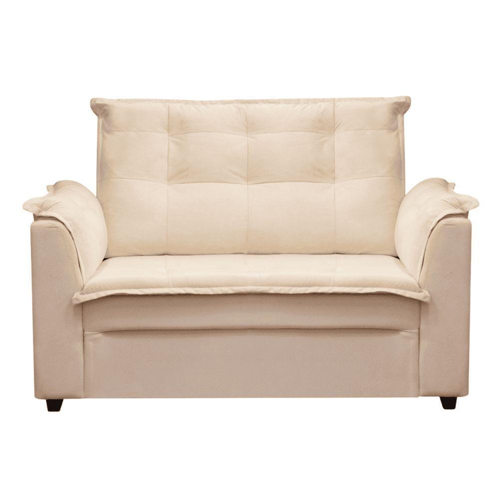 Sofá 2 Lugares Namoradeira Marrocos 1,40m Sala De Tv Estar Recepção Suede Bege Mabe Magazine - 2