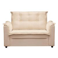 Sofá 2 Lugares Namoradeira Marrocos 1,40m Sala De Tv Estar Recepção Suede Bege Mabe Magazine - 2