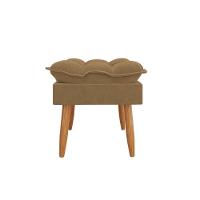 Kit 02 Poltronas + Sofá 2 Lugares Com Puff Opala Balaqui Capuccino - 9