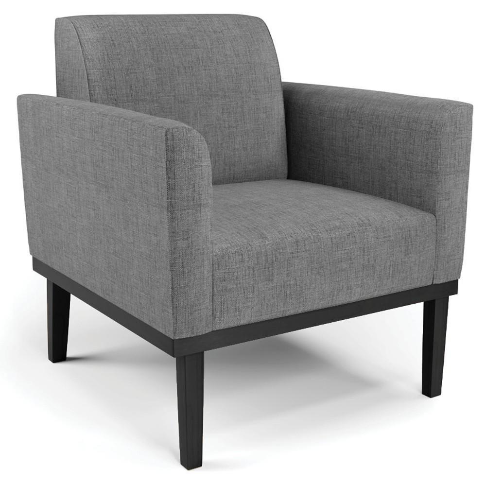 Sofá Namoradeira E 1 Poltrona Base Madeira Preto Maressa Linho Grafite - Ibiza - 6