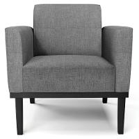 Sofá Namoradeira E 1 Poltrona Base Madeira Preto Maressa Linho Grafite - Ibiza - 8