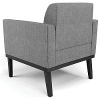 Sofá Namoradeira E 1 Poltrona Base Madeira Preto Maressa Linho Grafite - Ibiza - 10