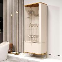 Conjunto Buffet E Cristaleira Valetine Off White Nature Dourado