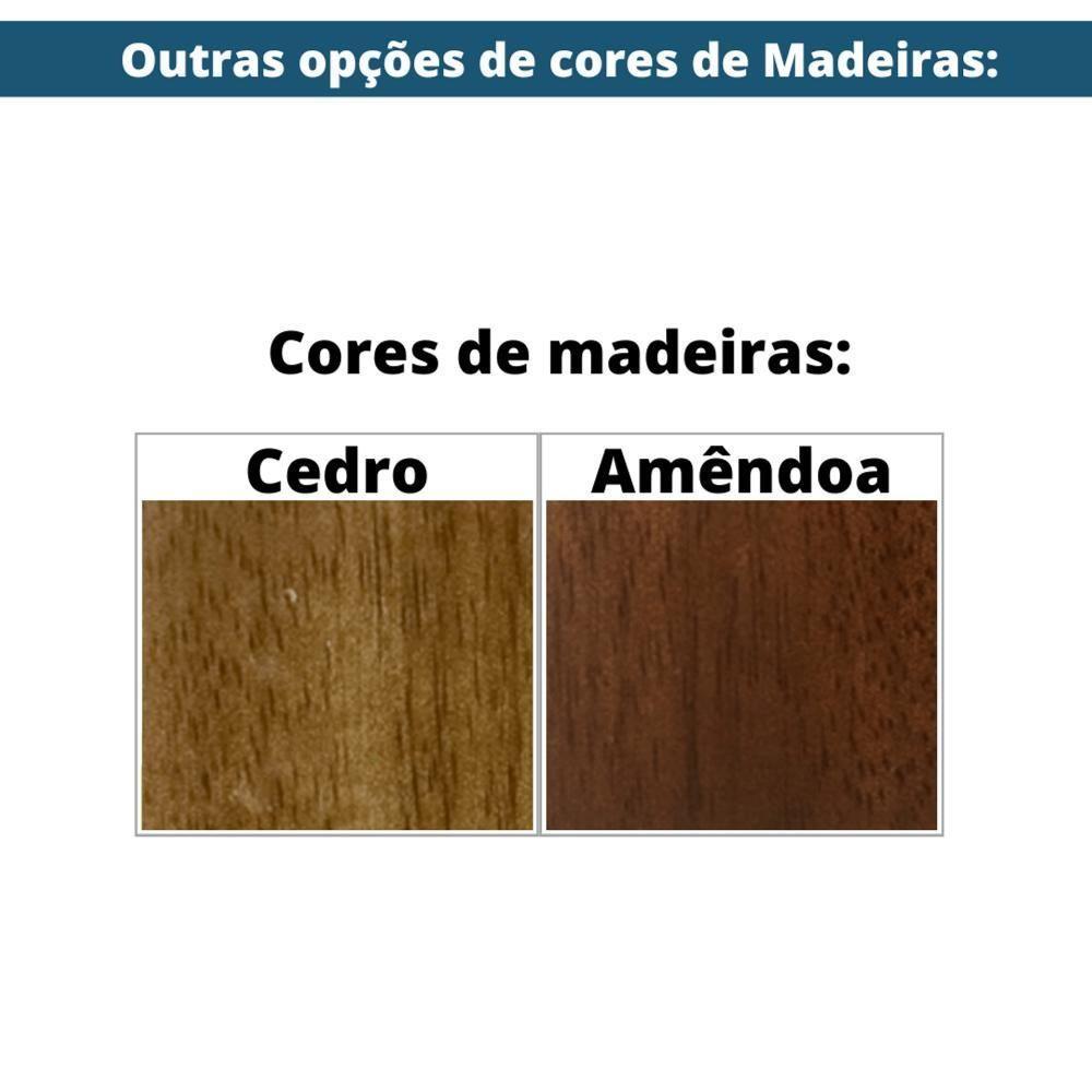 Banco Los Madeira Ozki 161 Cm Madeira Eucalipto Cedro Tecido Cinza - 6