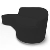 Sofá Living 3 Lugares 210cm Braço Direito Mozart D06 Sintético Preto - Mpozenato - 8