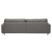 Sofá 4 Lugares Para Sala 270cm Alicie L08 Couro Cinza Claro - Mpozenato - 6