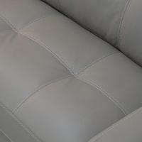 Sofá 4 Lugares Para Sala 270cm Alicie L08 Couro Cinza Claro - Mpozenato - 7