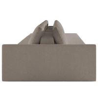 Sofá Ilha Modular Com Puff Para Sala Living 392cm Georgia K04 Bouclê Bege Escuro - Mpozenato - 6