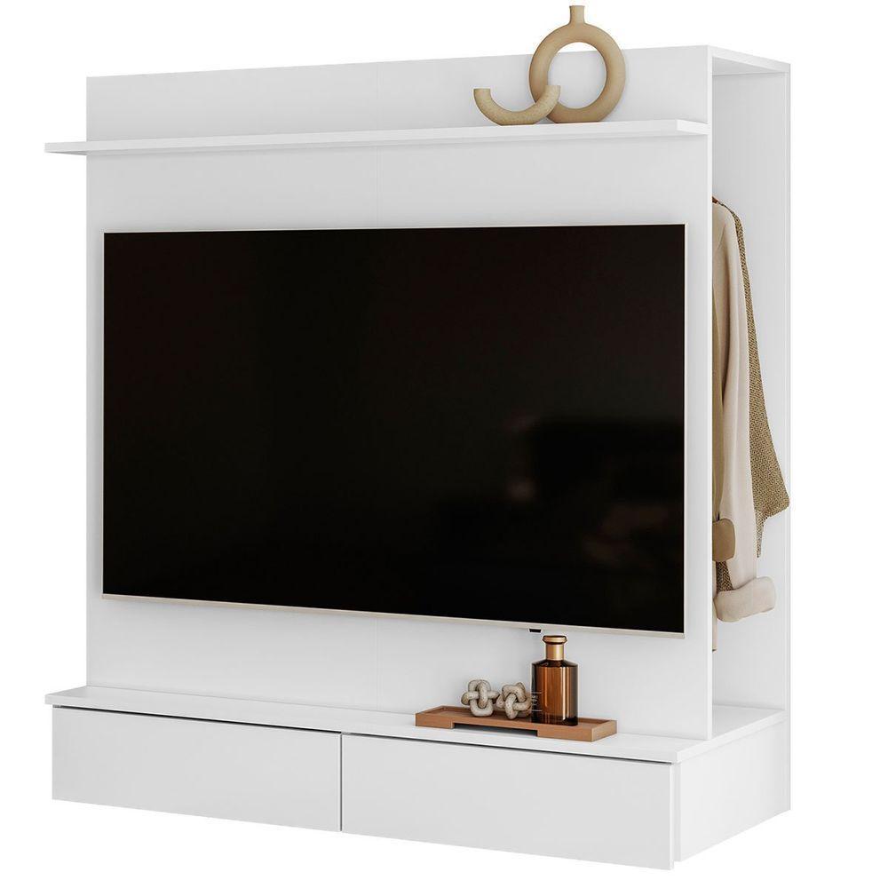 Painel 42 Polegadas Com Closet 2 Gavetas E Nicho Dave Branco - 1