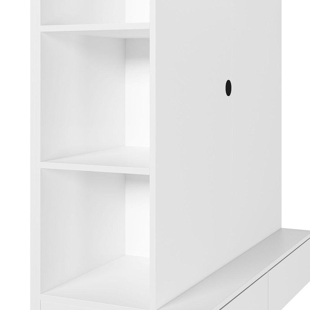 Painel 42 Polegadas Com Closet 2 Gavetas E Nicho Dave Branco - 7