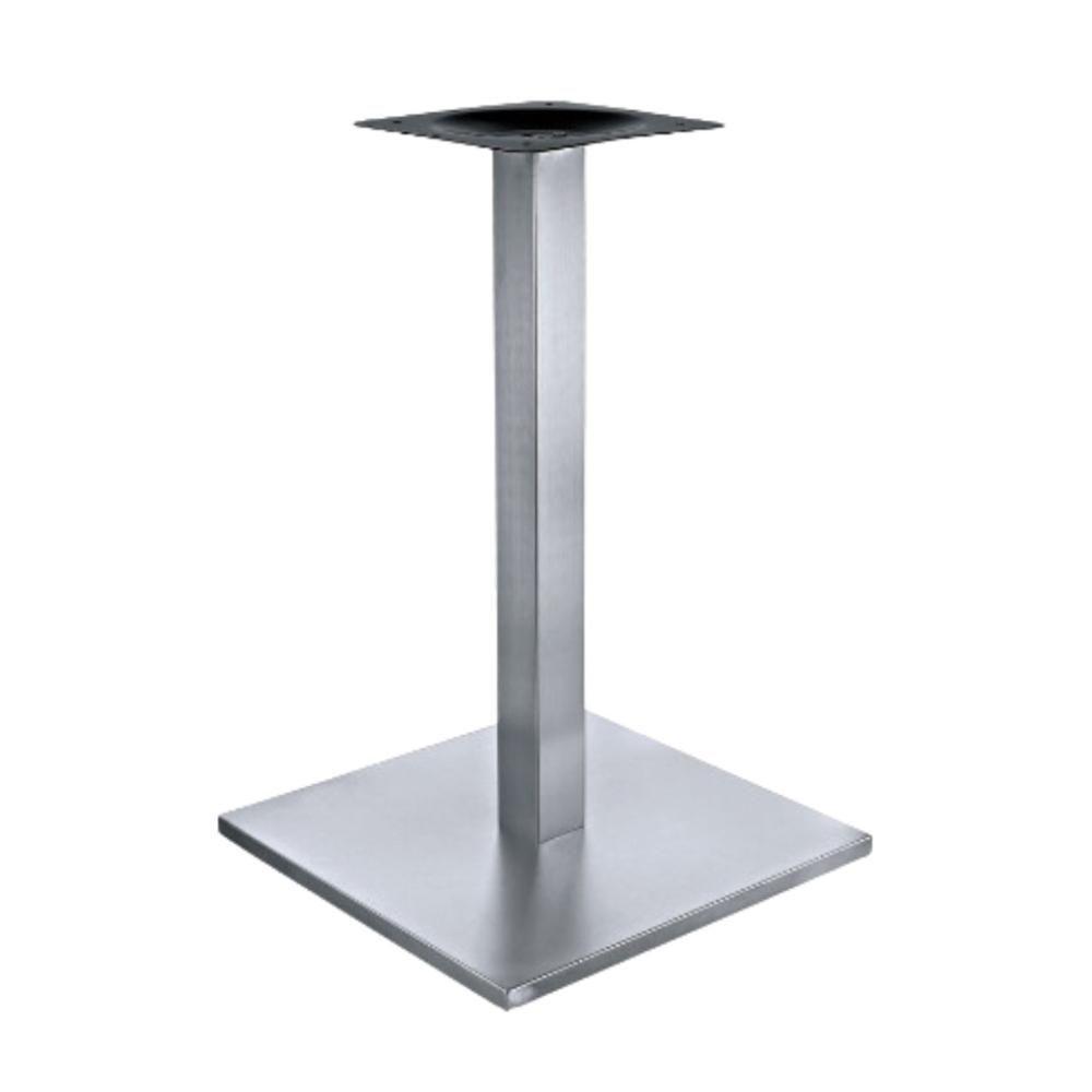 Base De Mesa Quadrada 5043 Alpha Rivatti 72 Cm (altura) Em Aço Inox Cor Prata Base Quadrada - 1