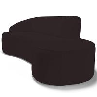 Sofá Living 4 Lugares 300cm Braço Esquerdo Mozart D06 Sintético Marrom - Mpozenato - 5