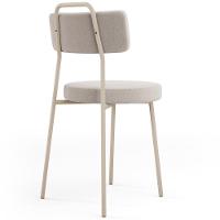 Kit 04 Cadeiras Decorativas Estofada Sala Jantar Barcelona Arena L02 Bouclê Creme - Lyam - 6