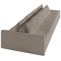 Sofá Ilha Modular Com Puff Para Sala Living 432cm Georgia K04 Bouclê Bege Escuro - Mpozenato - 8