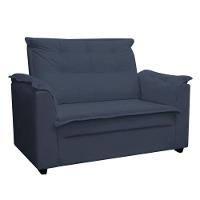 Kit 04 Sofás 2 Lugares Namoradeira Marrocos 1,40m Sala De Tv Estar Recepção Suede Azul Marinho Mabe Magazine - 4