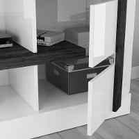 Home Theater Para Tv De 55 C/ 2 Prateleiras E Led Aline Cinamomo/off White - 3