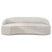 Sofá 4 Lugares Para Sala De Estar Living 230cm Theo D06 Bouclê Creme - Mpozenato - 6