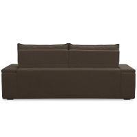 Sofá Retrátil Reclinável Para Sala 3 Lugares 245cm Ricci F04 Veludo Marrom - Lyam Decor - 2