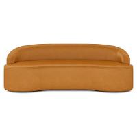 Sofá 5 Lugares Para Sala De Estar Living 300cm Theo D06 Sintético Caramelo - Mpozenato - 6