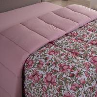 Edredom Queen Luar Super Macio Malha 100% Algodão Dupla Face 01 Peça - Rose Floral - 2