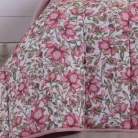 Edredom Queen Luar Super Macio Malha 100% Algodão Dupla Face 01 Peça - Rose Floral - 3