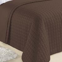 Kit Cobre Leito Colcha Veneza Queen 3 Peças Hipercal 180 Fios - Marrom - 2