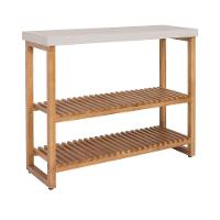 Aparador Balcão Gold Tampo MDF 25mm Maciço Pés Madeira Off White - 2