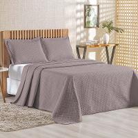 Kit Cobre Leito Colcha Ideale Queen 3 Peças Matelado Geométrico - Lavanda - 100% Poliéster - 1