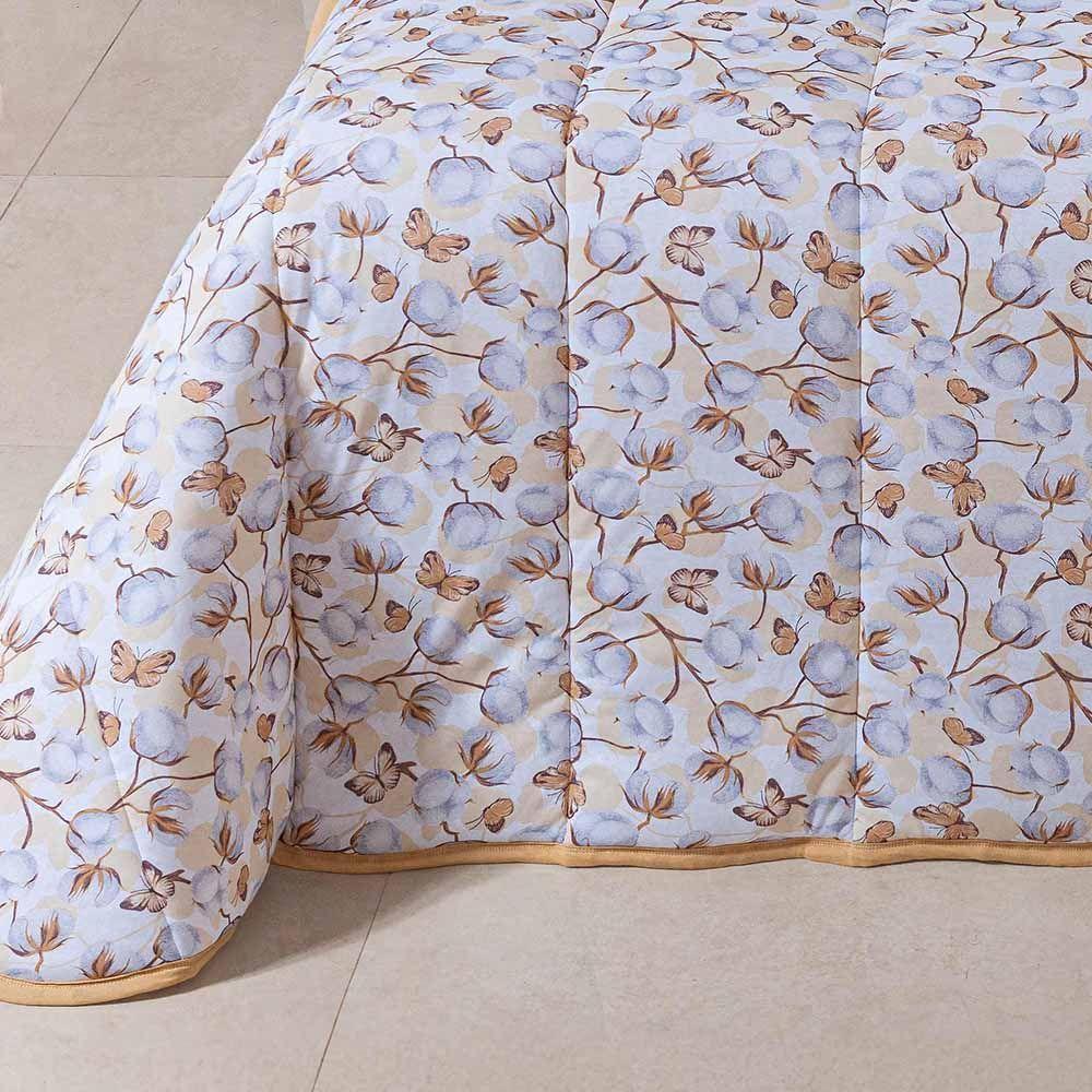 Edredom Queen Luar Super Macio Malha 100% Algodão Dupla Face 01 Peça - Algodão Mostarda - 3