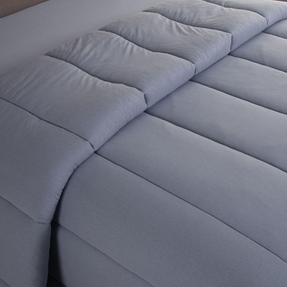 Edredom Minimal Queen Super Macio Malha 100% Algodão 01 Peça - Cinza - 2