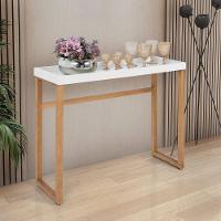 Aparador Buffet Slim Para Sala Cozinha Pés Madeira Tampo MDF Off White - 3