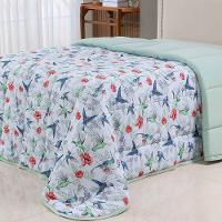 Edredom King Luar Super Macio Malha 100% Algodão Dupla Face 01 Peça - Verde Birds - 3