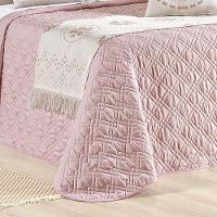 Kit Cobre Leito Colcha Tierry King 5 Peças Hipercal 180 Fios - Rose - 2