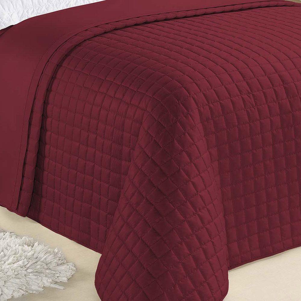 Kit Cobre Leito Colcha Veneza King 3 Peças Hipercal 180 Fios - Vinho - 2