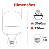 Lâmpada Bulbo Led Alta Potência Avant E40 - 150w - 6500k Luz Branca