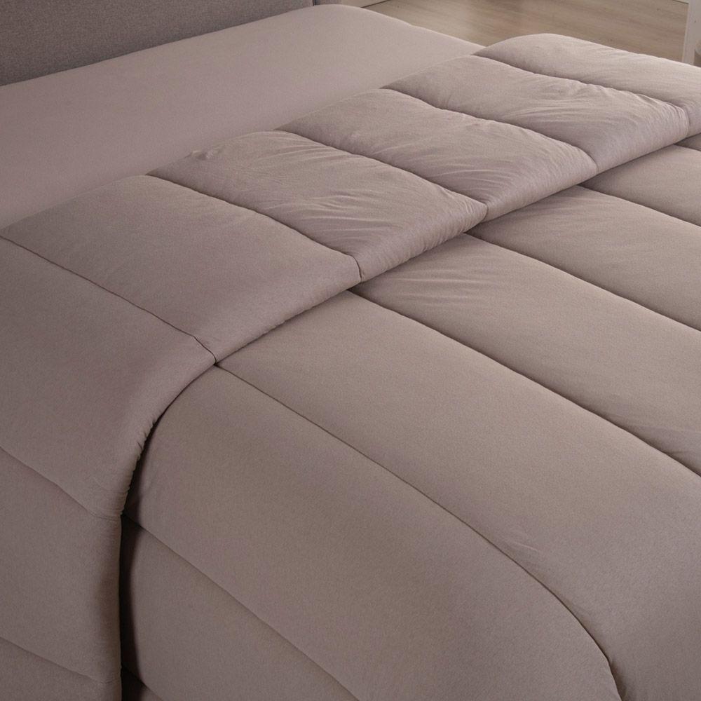 Edredom Minimal King Super Macio Malha 100% Algodão 01 Peça - Bege - 2