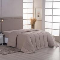 Edredom Minimal Queen Super Macio Malha 100% Algodão 01 Peça - Bege - 1