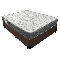 Cama Box Casal Sintético + Colchão De Espuma D33 Sereneprime 138cm Marrom - 1