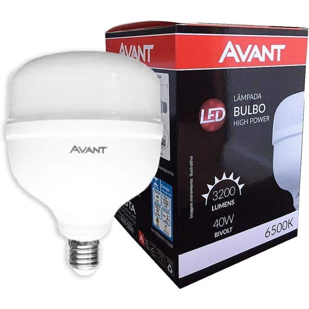 Lâmpada Bulbo Led Alta Potência Avant - 40w - 6500k Luz Branca - 1