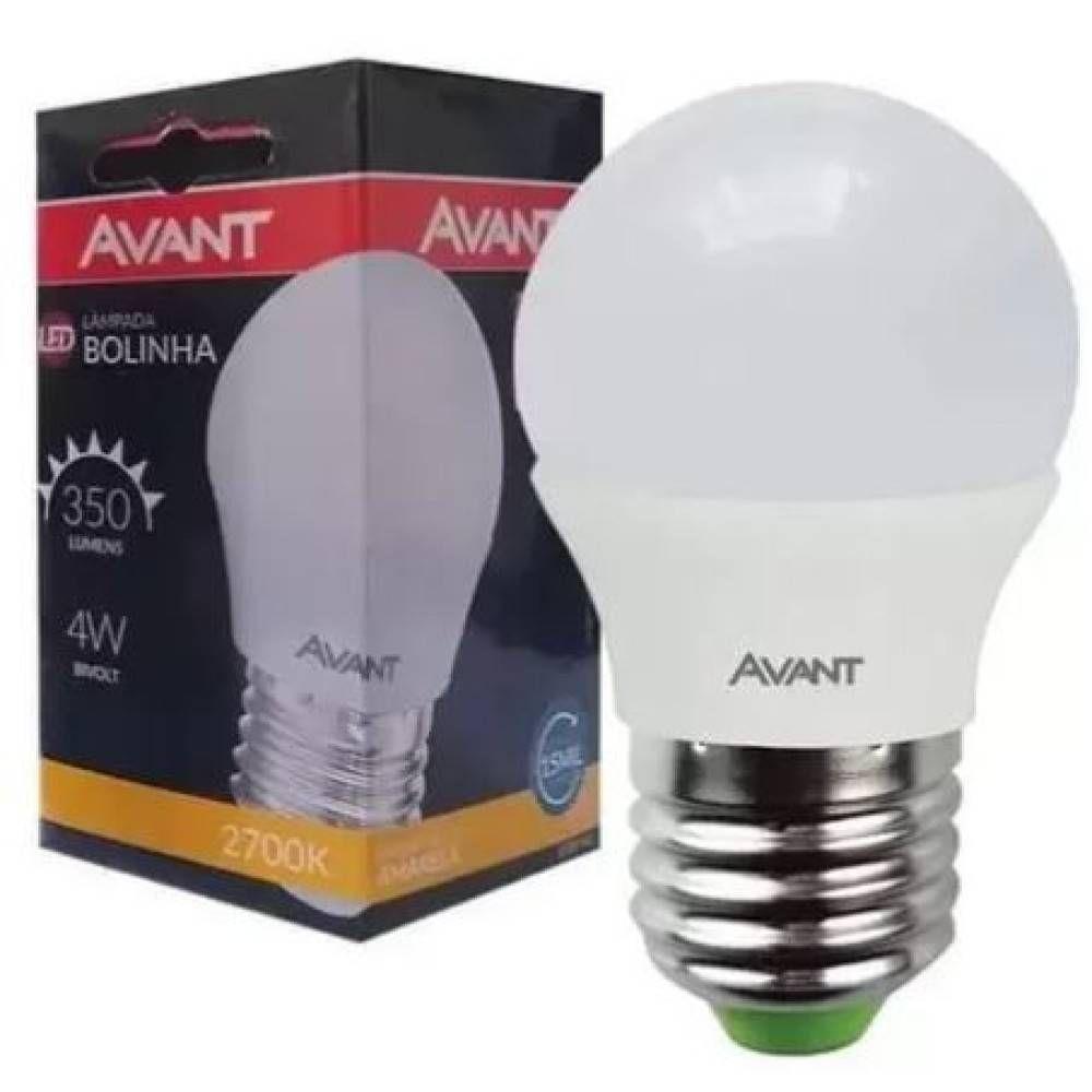 Lâmpada Led Bolinha E27 Avant - 4w - 2700k Luz Amarela - 1