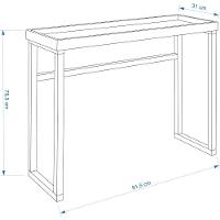 Aparador Buffet Slim Para Sala Cozinha Pés Madeira Tampo MDF Preto - 4