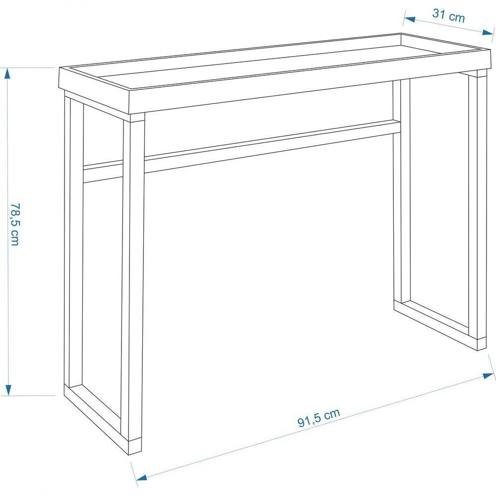 Aparador Buffet Slim Para Sala Cozinha Pés Madeira Tampo MDF Branco - 4