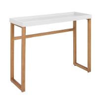 Aparador Buffet Slim Para Sala Cozinha Pés Madeira Tampo MDF Branco - 2