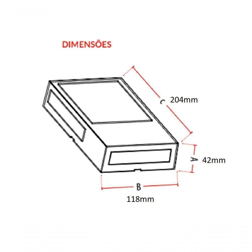 Arandela Led Cube Avant Café 12w 3000k - Luz Amarela - 3