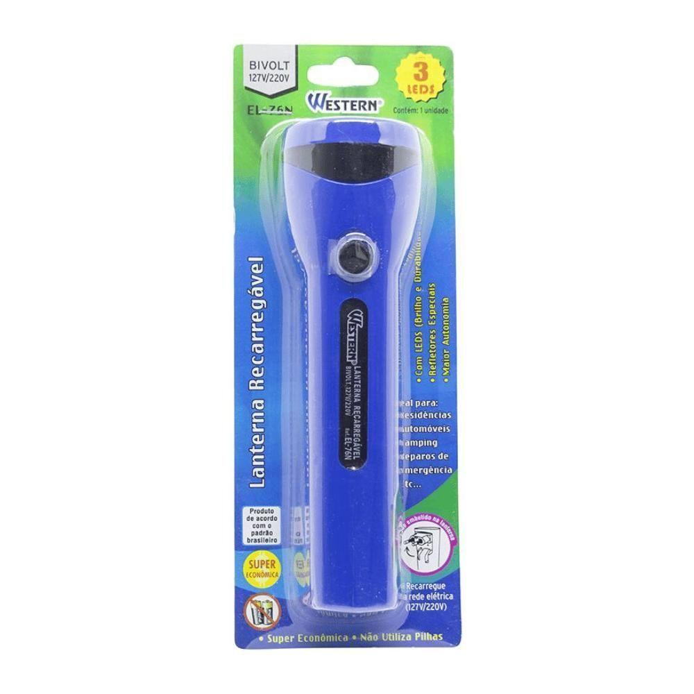 Lanterna Recarregavel Western Curta 3 Leds - 2