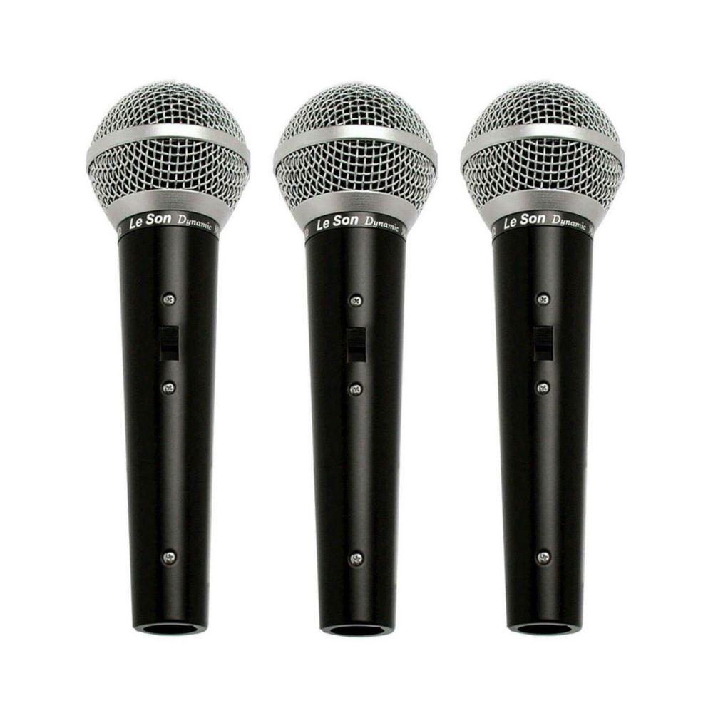 Microfone Ls 50 Dinamico Kit Com 3 Unidades - 1